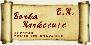 Borka Markčević vizit kartica